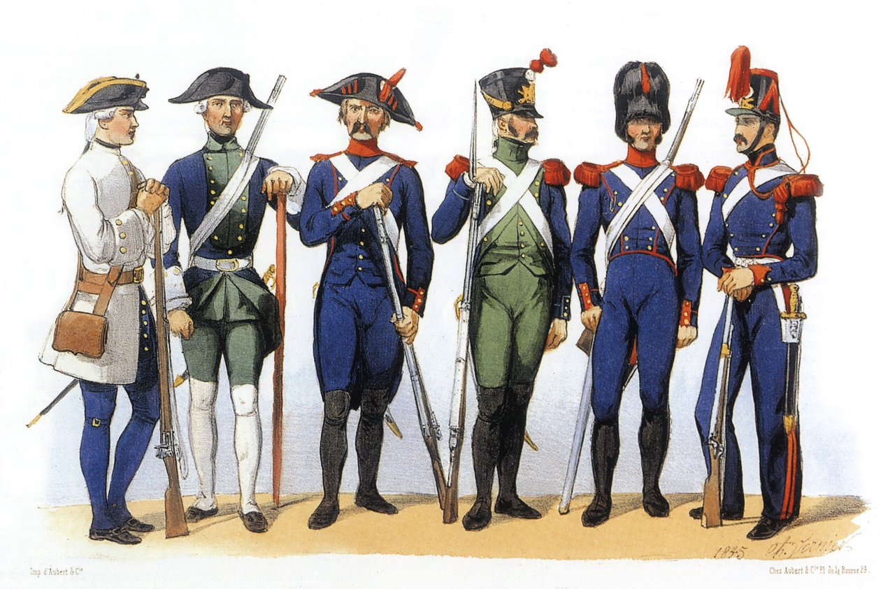 Uniformen der französischen Armee: Marine- und Kolonialtruppen von Charles Vernier