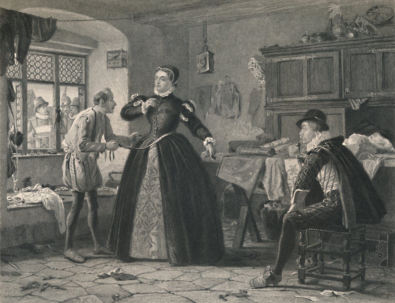 Der Damenschneider König Heinrich IV. - Zweiter Teil, um 1870 von Charles W. Sharpe