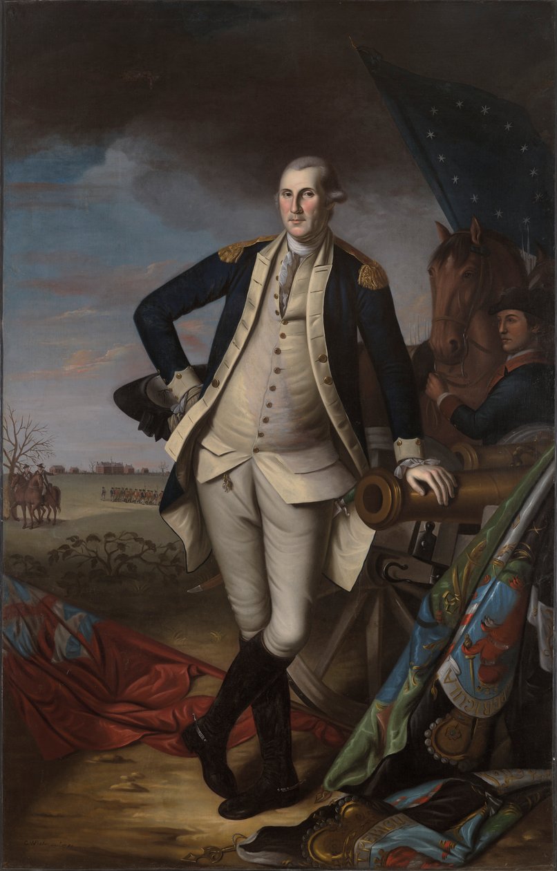 George Washington in der Schlacht von Princeton von Charles Willson Peale