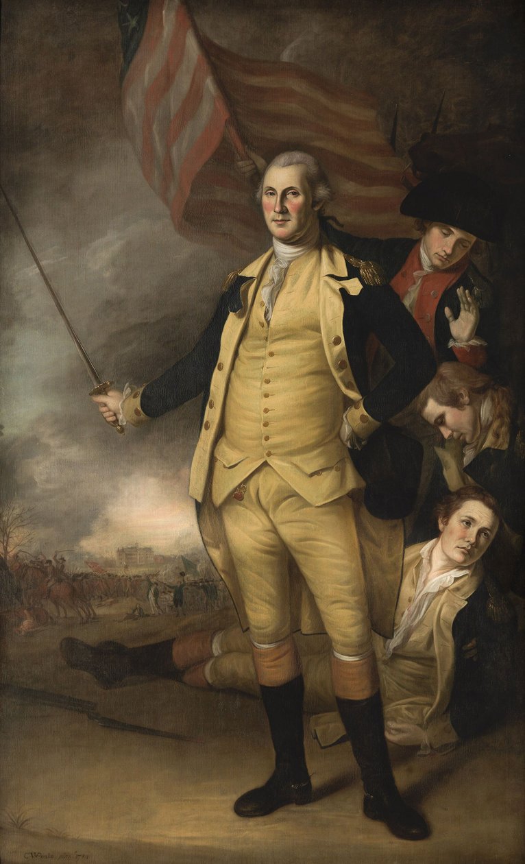 George Washington in der Schlacht von Princeton von Charles Willson Peale
