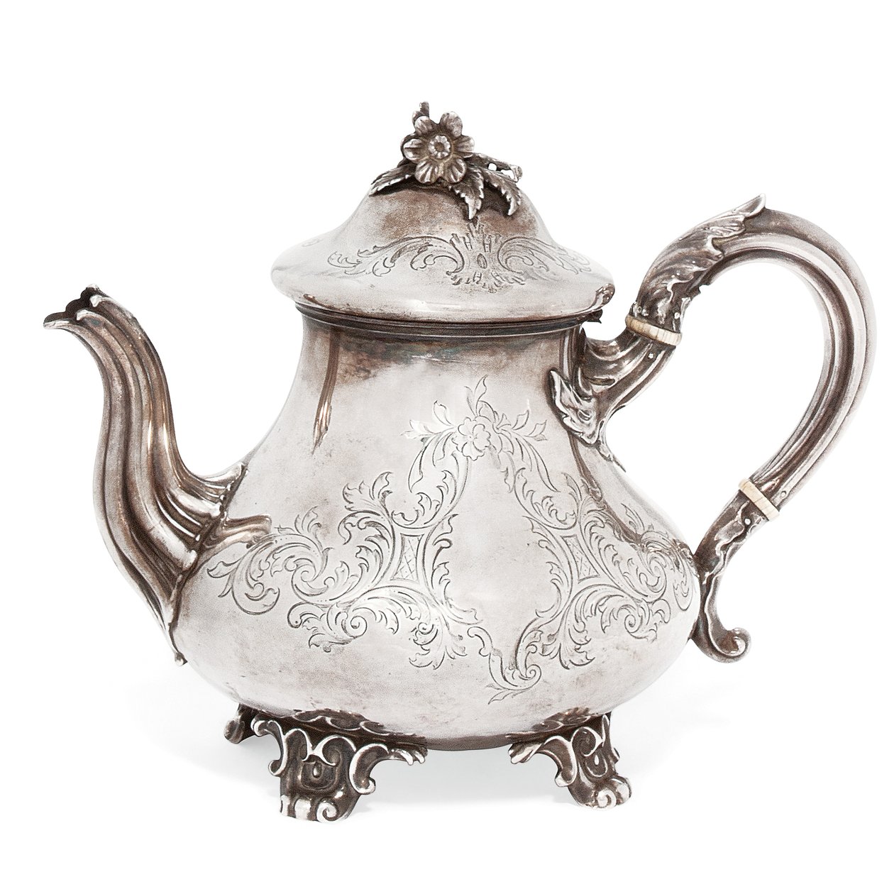 Viktorianische Teekanne, 1849 von Charles and Storer Reily