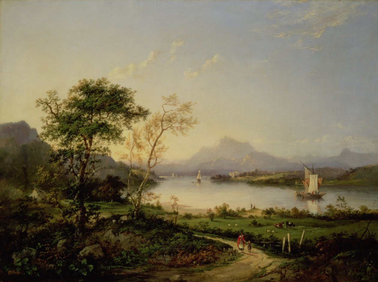 Ein Blick vom Elcho Castle in Richtung Ben Lawers von Charlotte Nasmyth