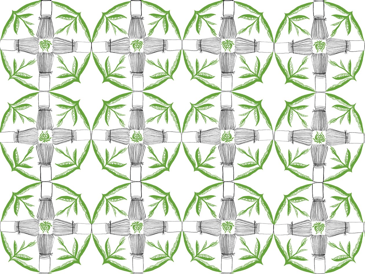 Matcha Wiederholungsmuster, 2018 von Charlotte Orr