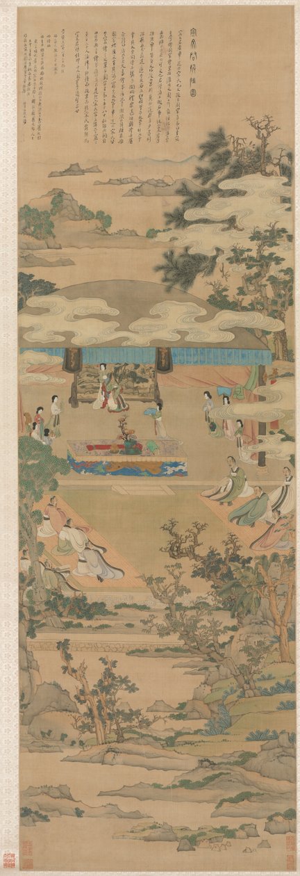 Lady Xuanwen gibt Anweisungen zu den Riten von Zhou von Chen Hongshou
