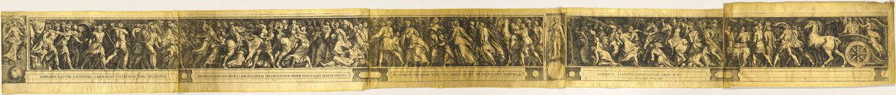 Der Raub der Sabinerinnen und der Triumph von zwei Kaisern von Cherubino Alberti after Polidoro da Caravaggio
