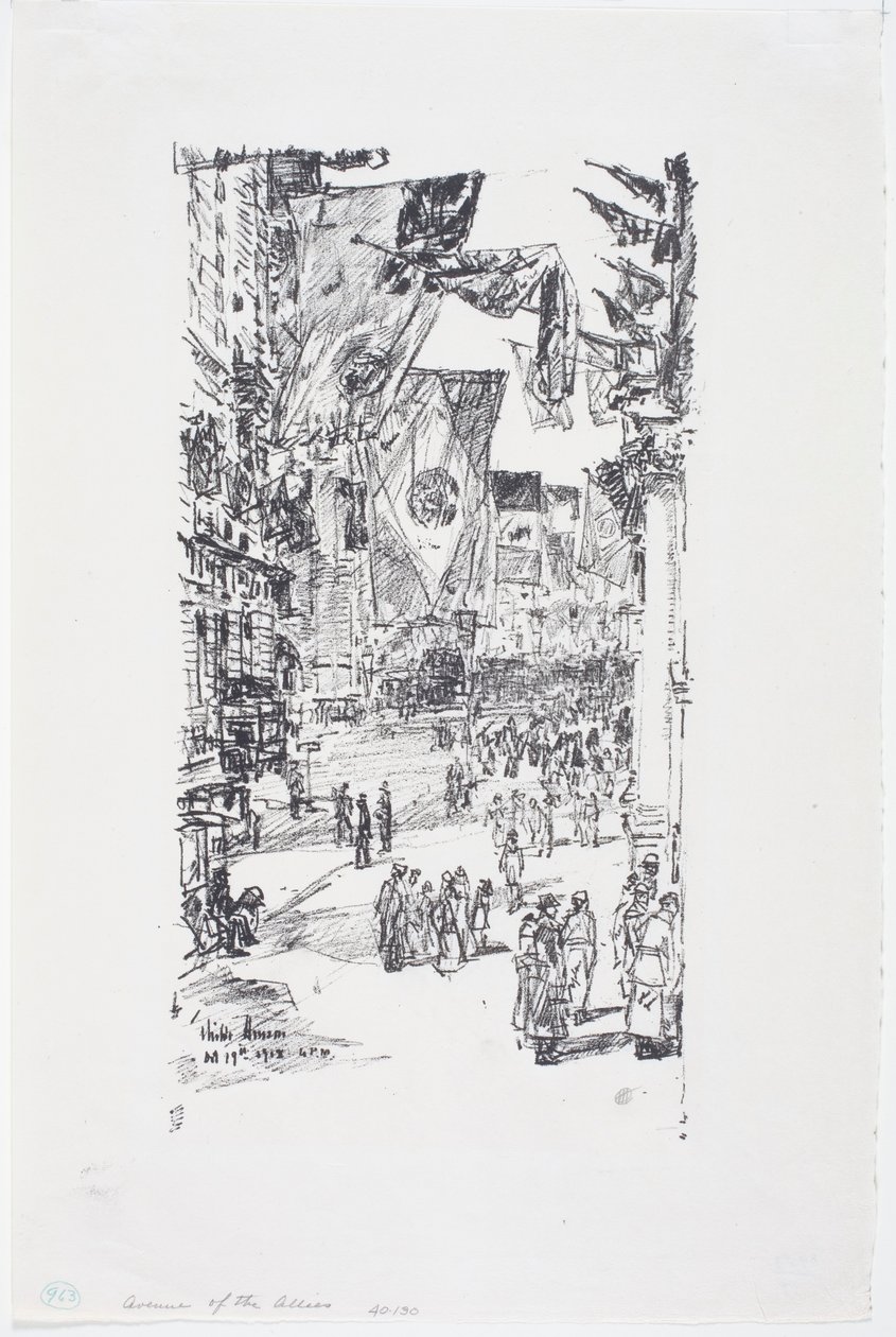 Allee der Verbündeten, Stadtstraße (5th Ave) von Childe Frederick Hassam