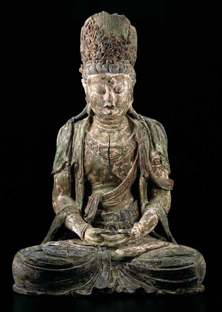 Großer sitzender Bodhisattva in Meditation, Jin-Dynastie (1115-1234) von Chinese School