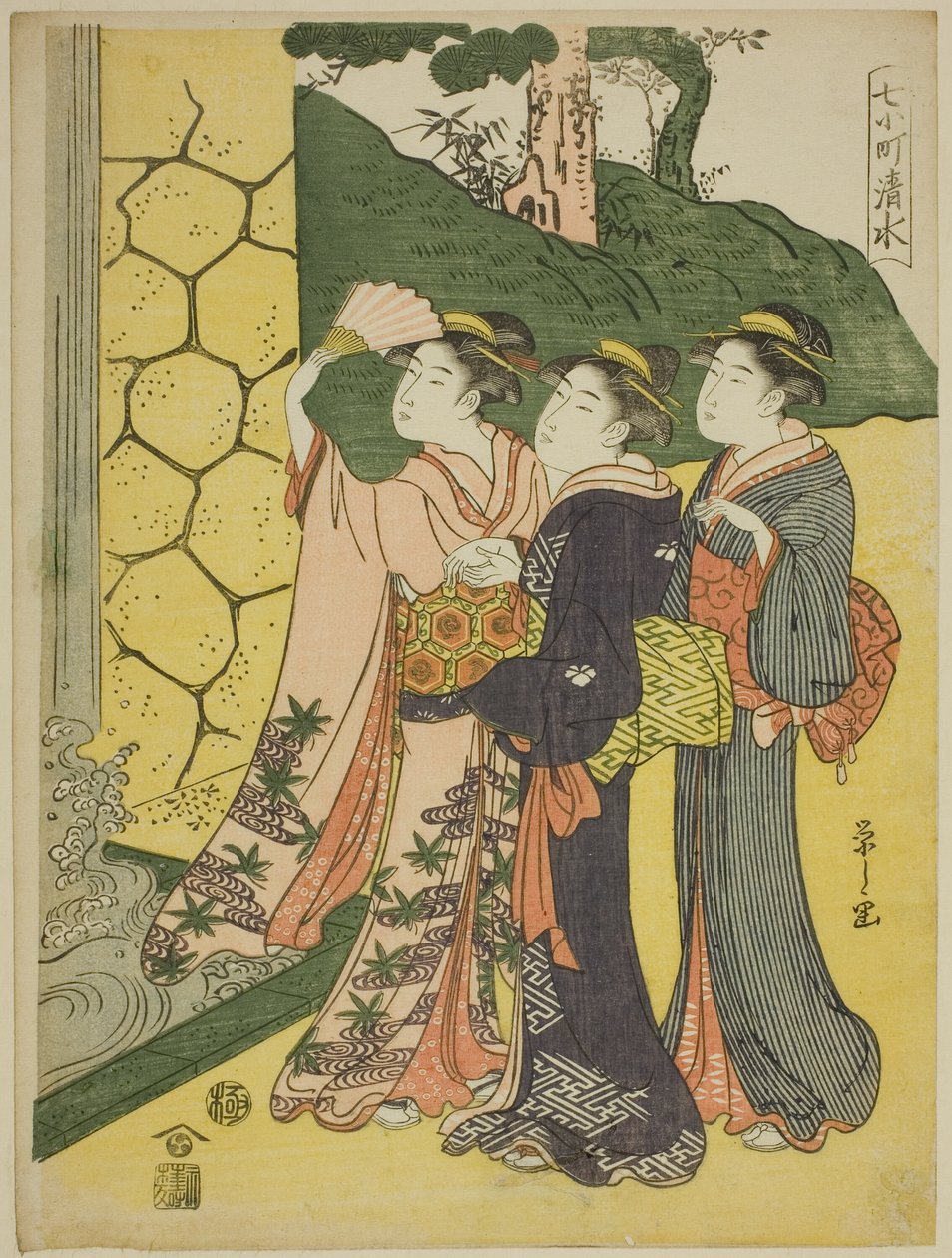 Kiyomizu, aus der Serie "Sieben Komachi" von Chobunsai Eishi