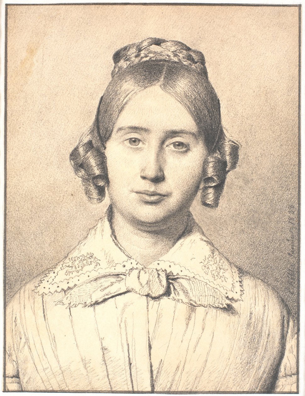 Porträt der Frau des Künstlers, Susanne Cecilie geborene Købke von Christen Købke