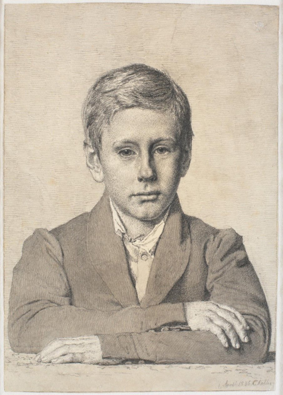 Porträt des Försters Henrik Clausen (1825-1904) als Kind von Christen Købke