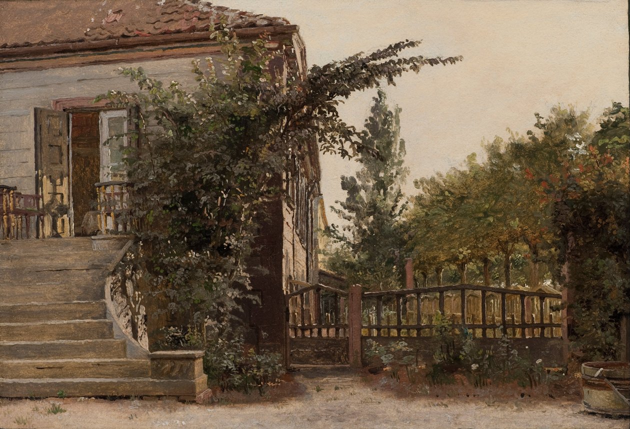 Die Gartentreppen, die zum Atelier des Künstlers auf Blegdammen führen von Christen Købke