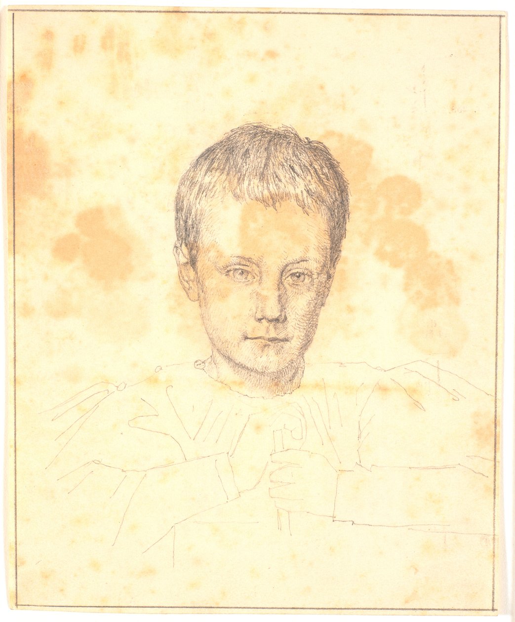 Porträt des späteren Bischofs Joh.Clausen als Kind von Christen Købke