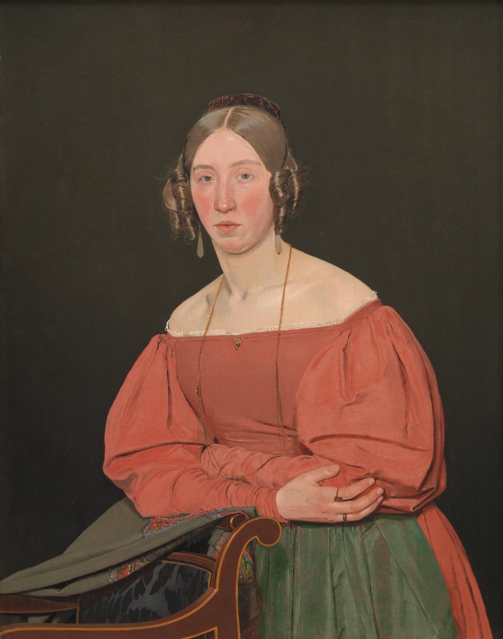 Porträt der Schwester des Künstlers, Cecilie Margrethe Petersen, geb. Købke von Christen Købke