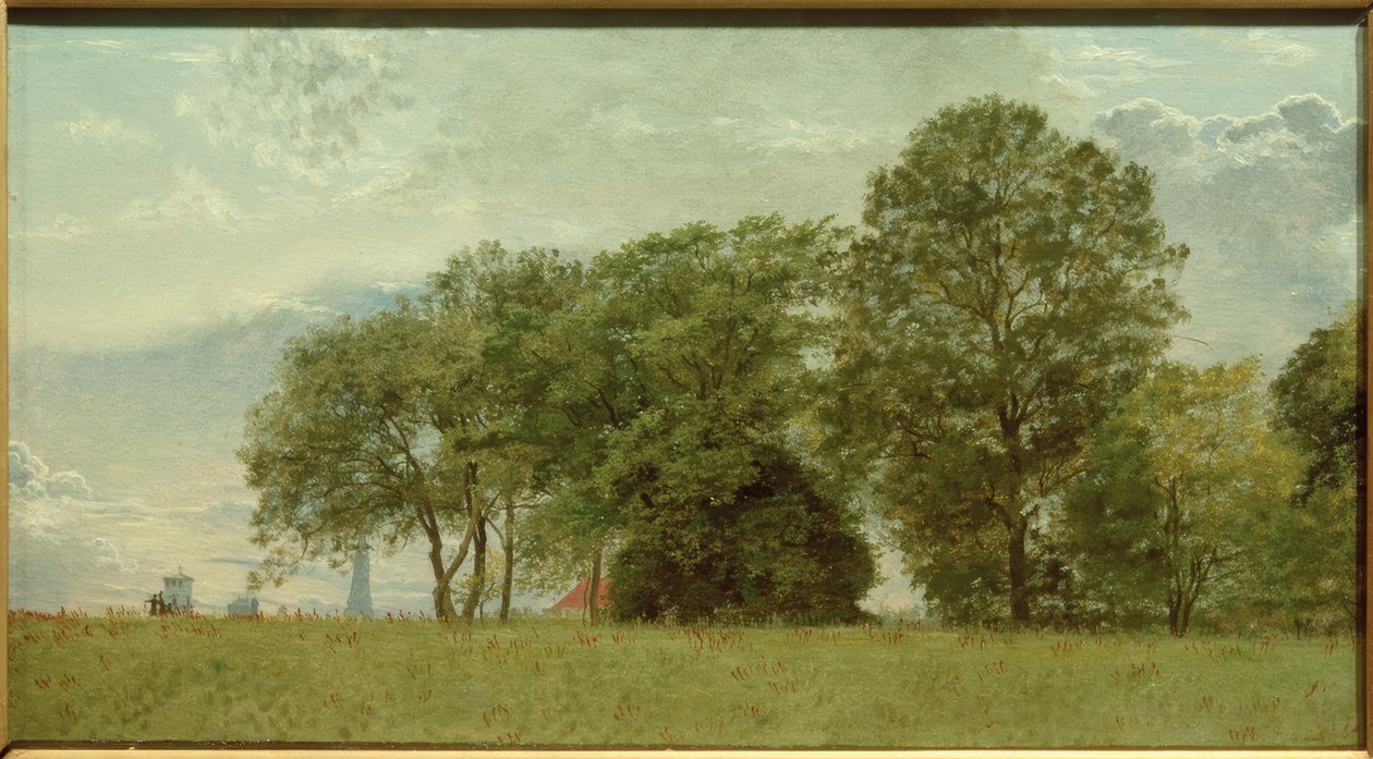 Der Wall des Kastells auf der zur Stadt gewandten Seite von Christen Schjellerup Købke