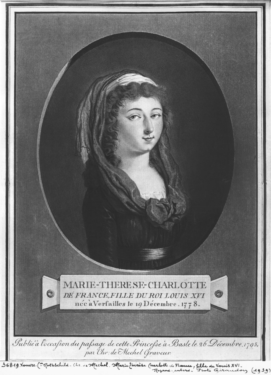 Marie-Therese-Charlotte de France im Alter von siebzehn Jahren von Christian von Mechel