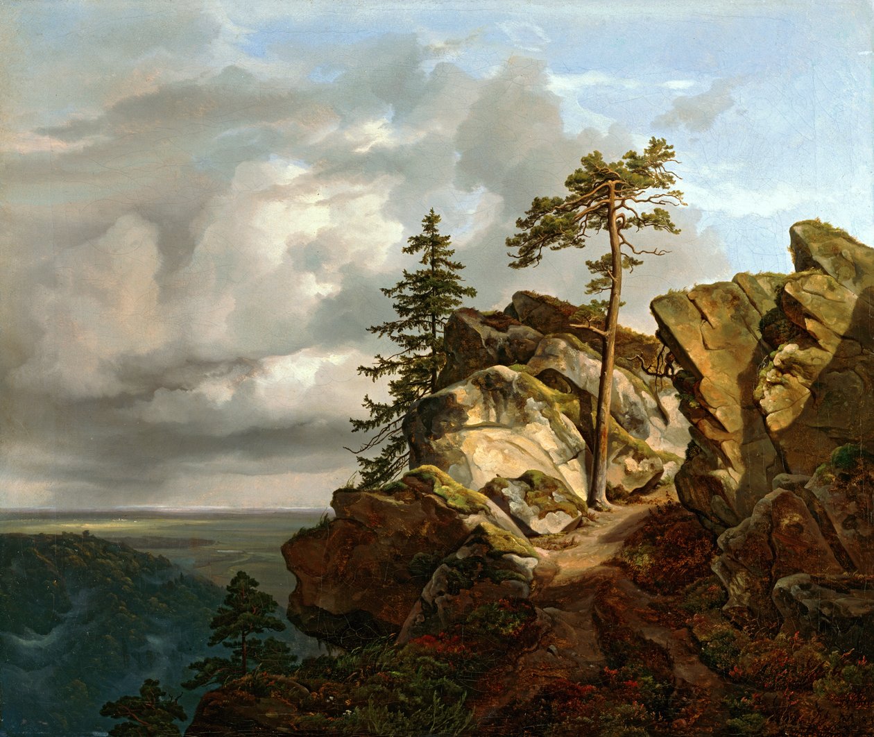 Harzlandschaft (Die Lüneburger Heide bei Harburg) von Christian Ernst Bernhard Morgenstern