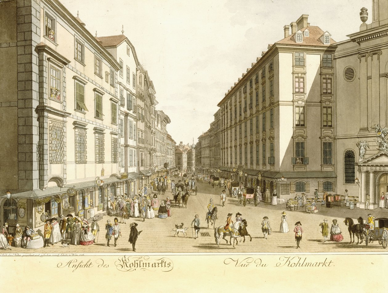 Ansicht des Kohlmarkts, 1786 von Christian Georg II Schutz or Schuz