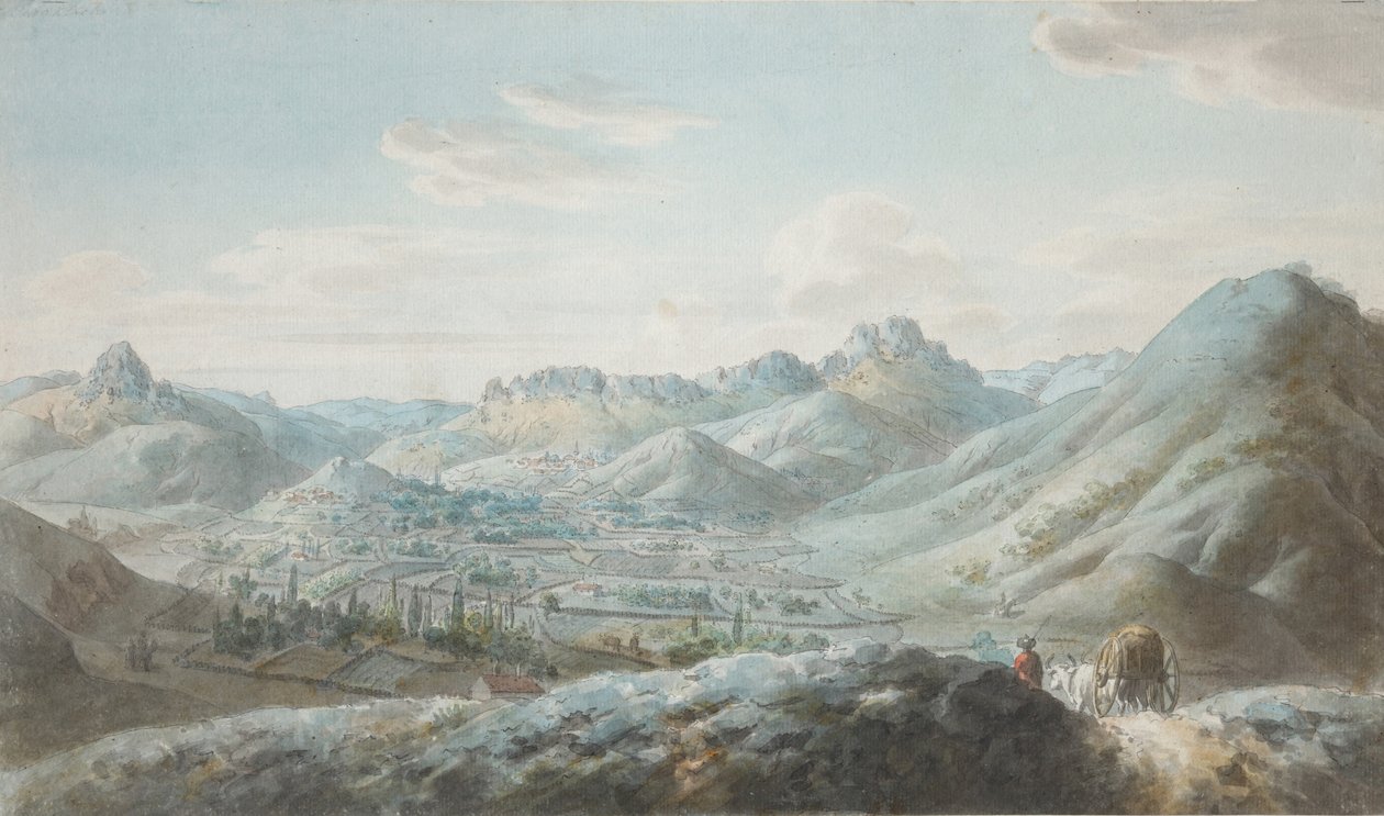 Blick auf das Taraktash-Gebirge im Krimgebirge, 1810er Jahre von Christian Gottfried Heinrich Geissler