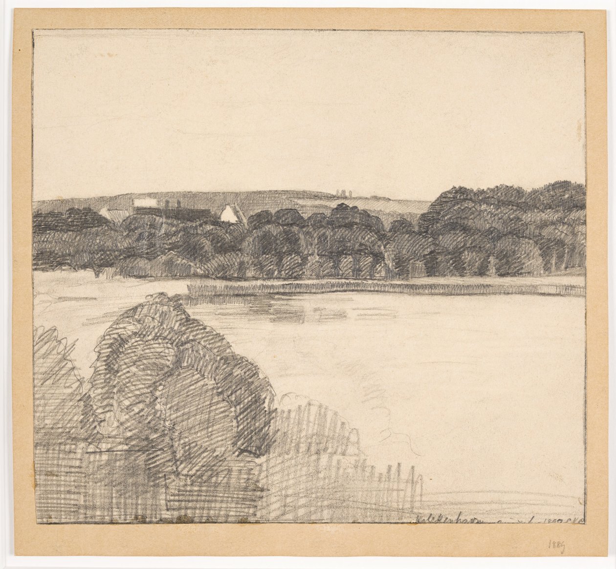 Blick über den See auf das Herrenhaus von Christian Kongstad Petersen