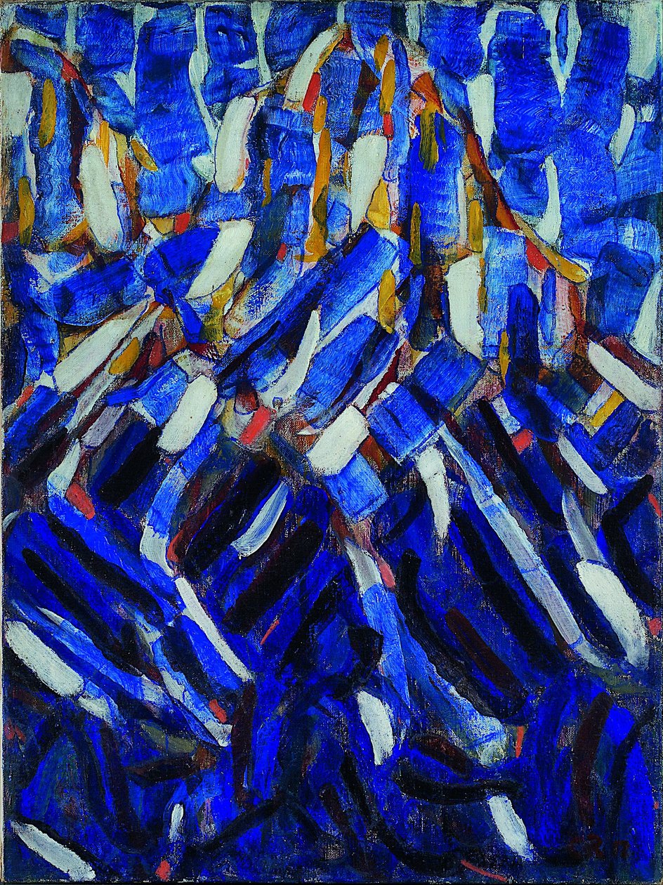 Abstraktion (der Blaue Berg) von Christian Rohlfs
