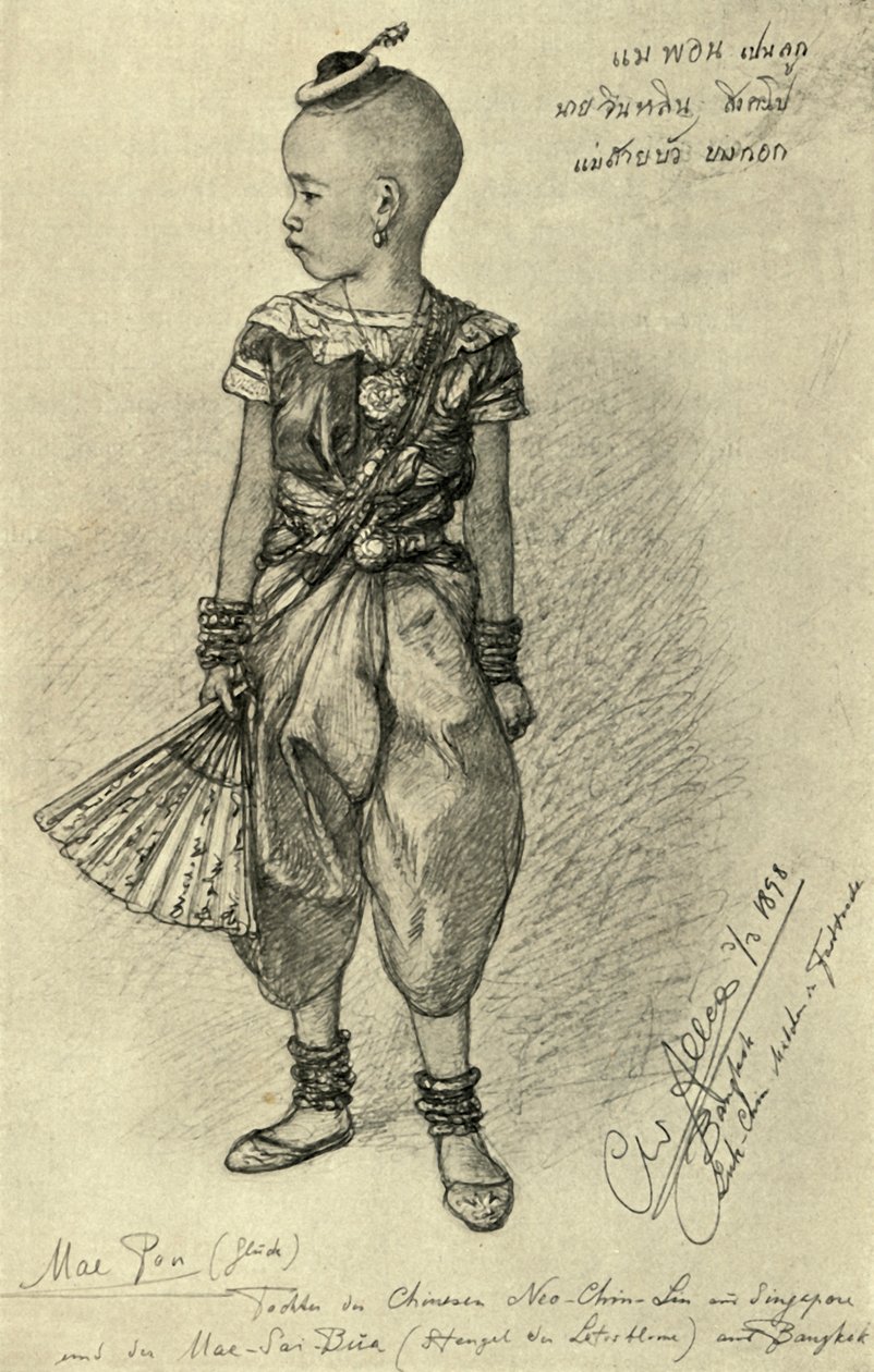 Mae Pon - Chinesisches Mädchen, Bangkok, 1898 von Christian Wilhelm Allers