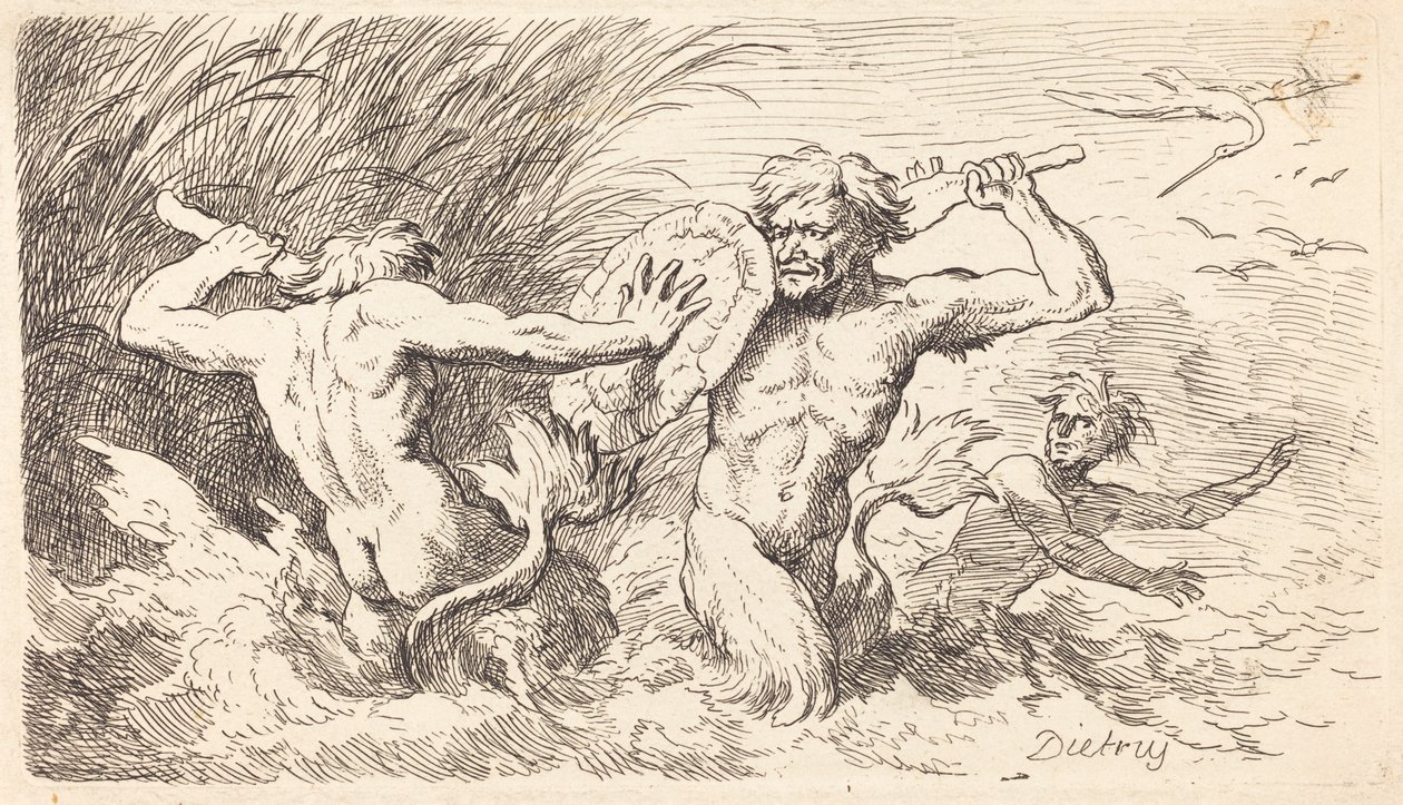 Kämpfende Tritonen von Christian Wilhelm Ernst Dietrich