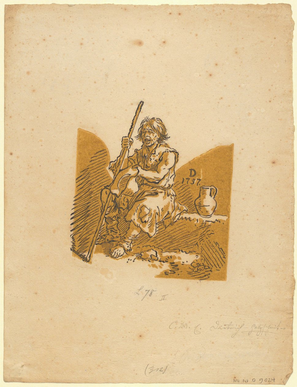 Blinder Bettler von Christian Wilhelm Ernst Dietrich