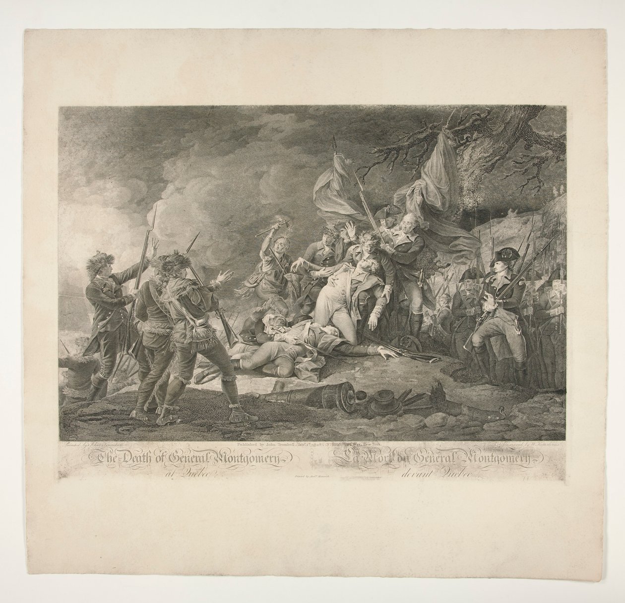 Der Tod von General Montgomery in Quebec (La Mort du General Montgomery devant Quebec) von Christian Wilhelm Ketterlinus