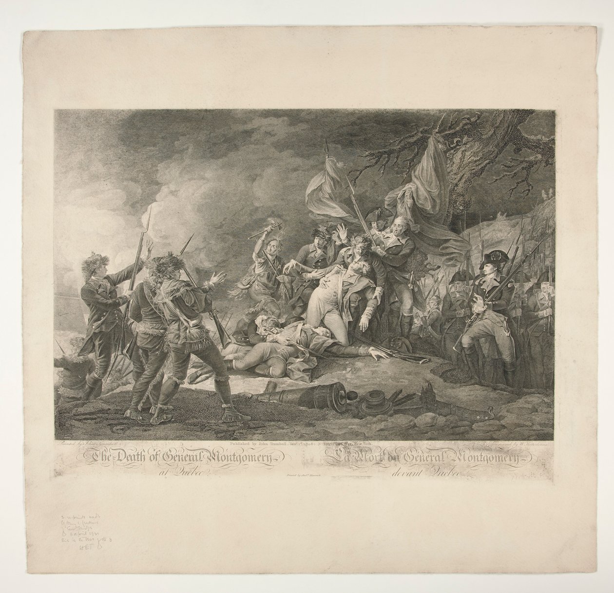 Der Tod von General Montgomery in Quebec von Christian Wilhelm Ketterlinus