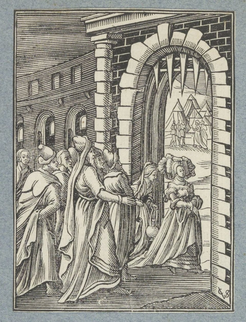 Judith und ihre Magd auf dem Weg zu Holofernes von Christoffel van Sichem (II)