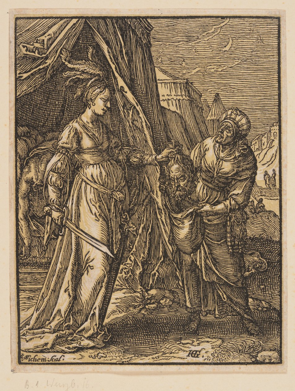 Judith mit dem Kopf des Holofernes von Christoffel van Sichem I