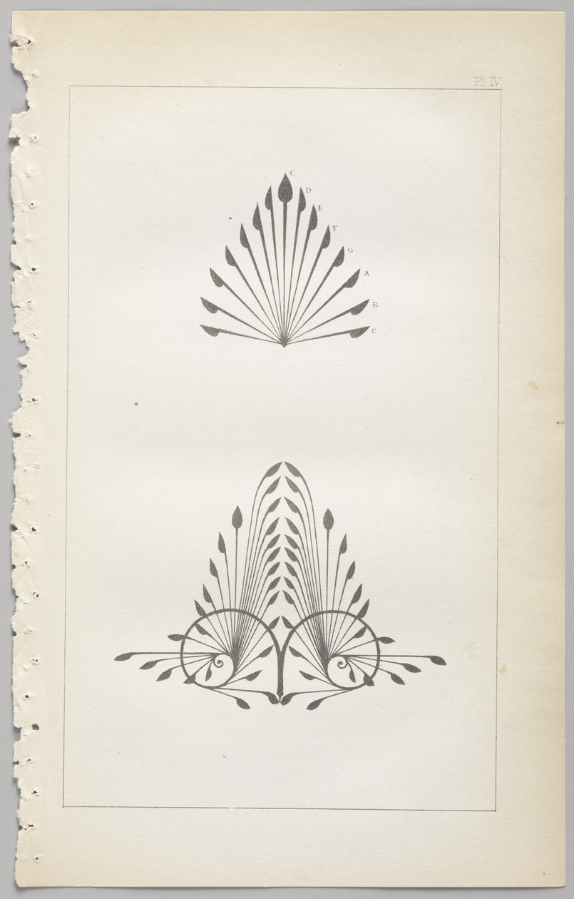 Die Kunst des dekorativen Designs: mit einem Anhang, der die Stunden des Tages angibt, zu denen Blumen öffnen, veröffentlicht von Day & Son, London, 1862 von Christopher Dresser