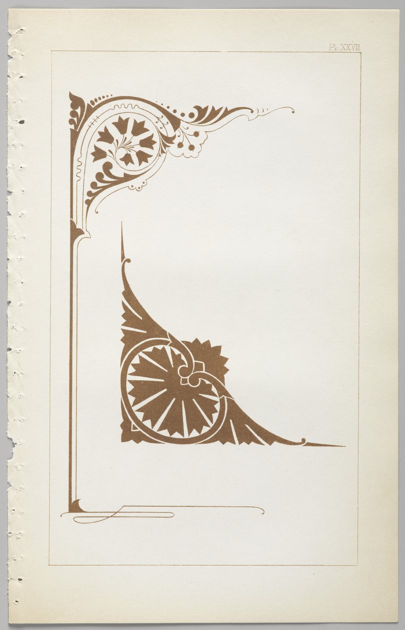 Die Kunst des dekorativen Designs: mit einem Anhang, der die Stunden des Tages angibt, zu denen Blumen öffnen, veröffentlicht von Day & Son, London, 1862 von Christopher Dresser