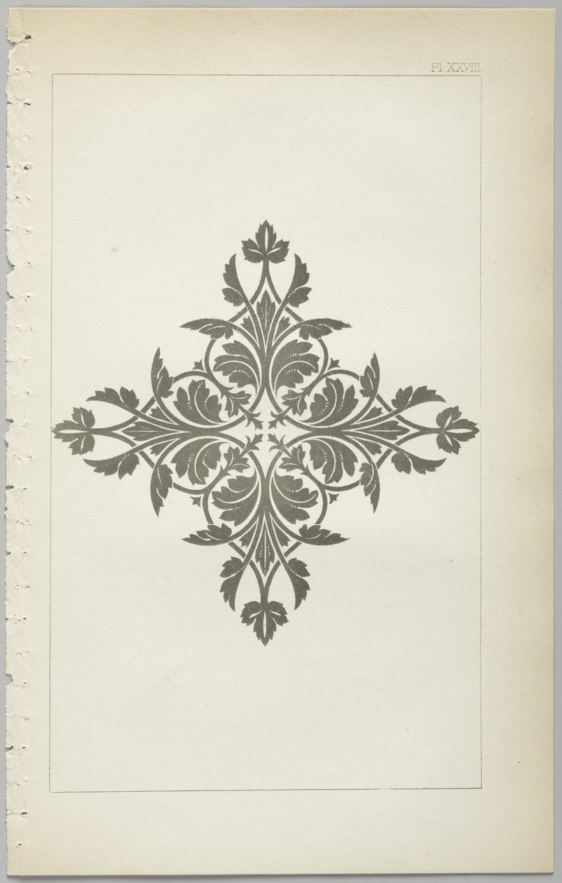 Die Kunst des dekorativen Designs: mit einem Anhang, der die Stunden des Tages angibt, zu denen Blumen öffnen, veröffentlicht von Day & Son, London, 1862 von Christopher Dresser