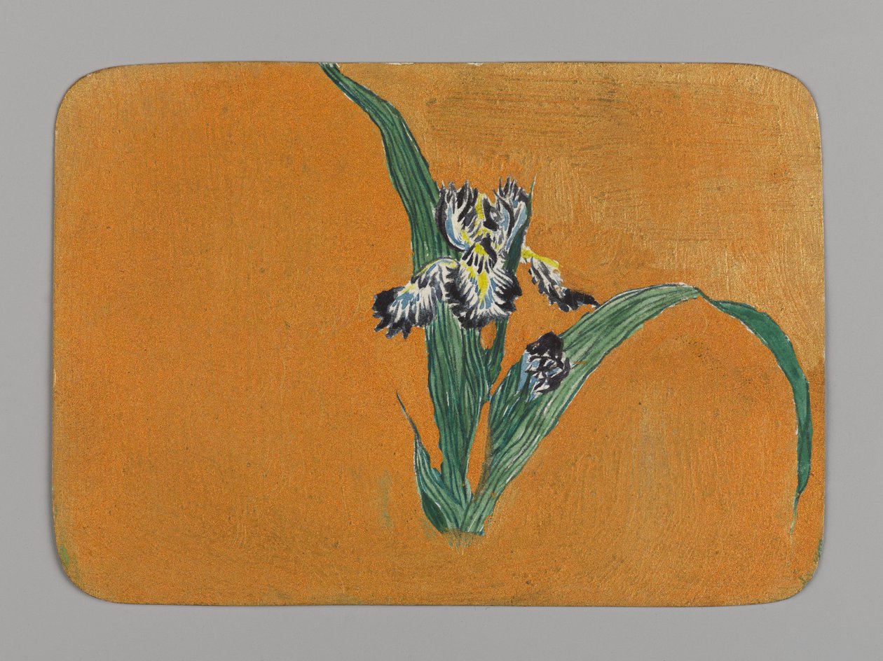 Kleine Karte mit Iris, ca. 1880 von Christopher Grant La Farge