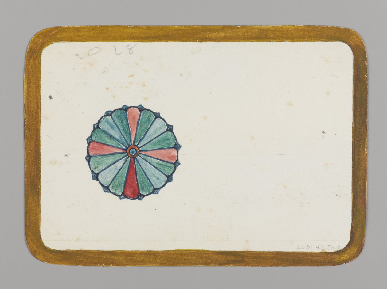 Stilisierte Chrysantheme (Rückseite), ca. 1880 von Christopher Grant La Farge