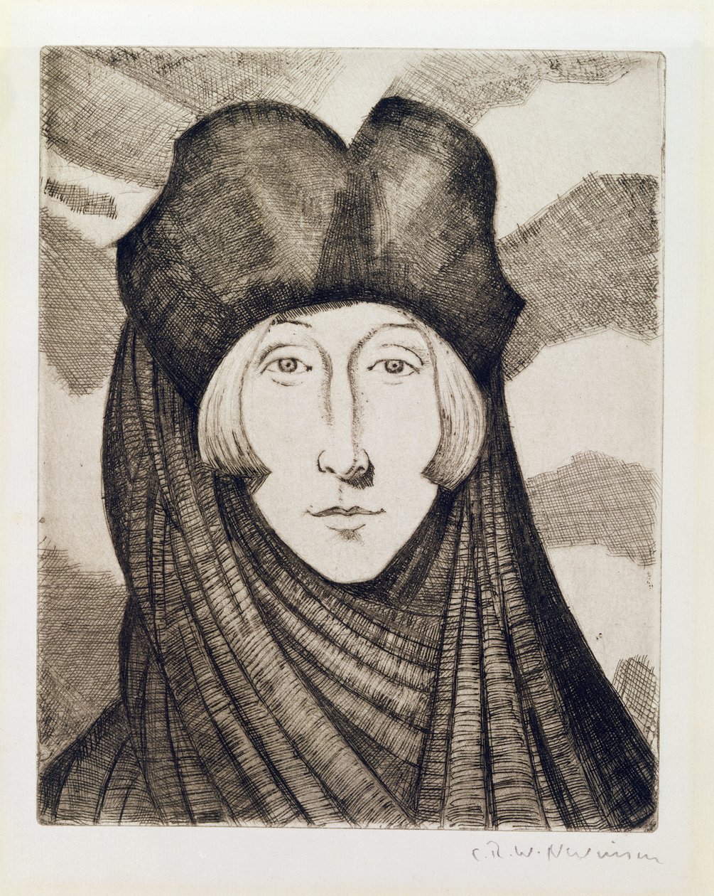 Edith Sitwell (1887-1964), 1927 von Christopher Richard Wynne Nevinson