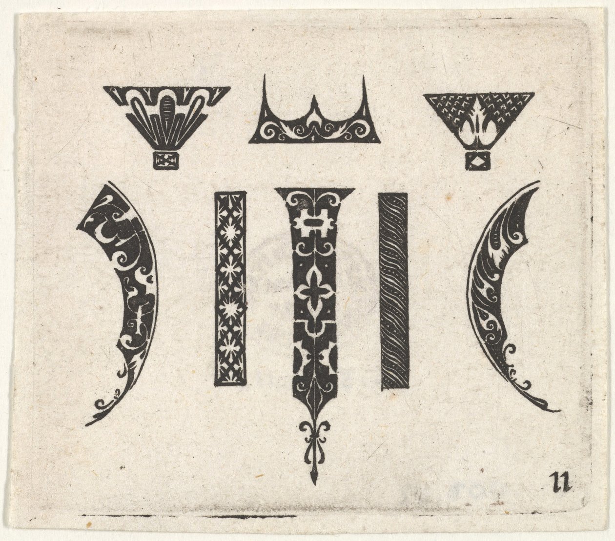 Schwarzarbeit-Druck mit acht Motiven, ca. 1620 von Claes Jansz Visscher