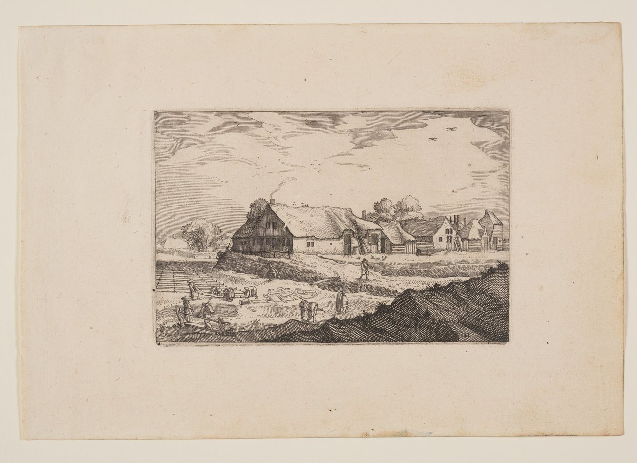 Höfe und Bleichfelder, aus Ansichten der Umgebung von Haarlem (Plaisante Plaetsen) von Claes Jansz. Visscher