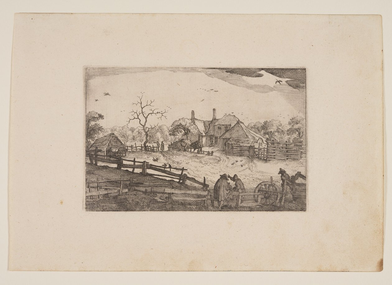 Gasthaus des Vaters, aus Ansichten der Umgebung von Haarlem (Plaisante Plaetsen) von Claes Jansz. Visscher
