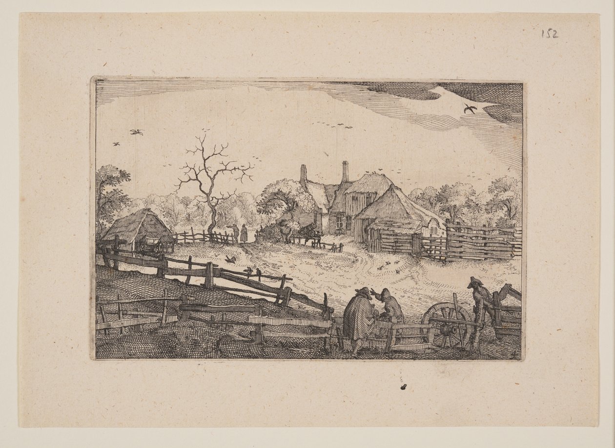 Gasthaus des Vaters, aus Ansichten der Umgebung von Haarlem (Plaisante Plaetsen) von Claes Jansz. Visscher