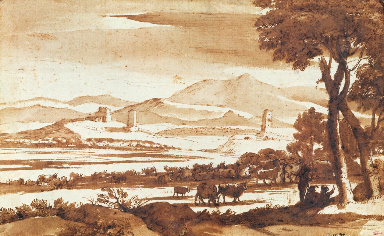 Landschaft der römischen Landschaft, 1643 von Claude Lorrain