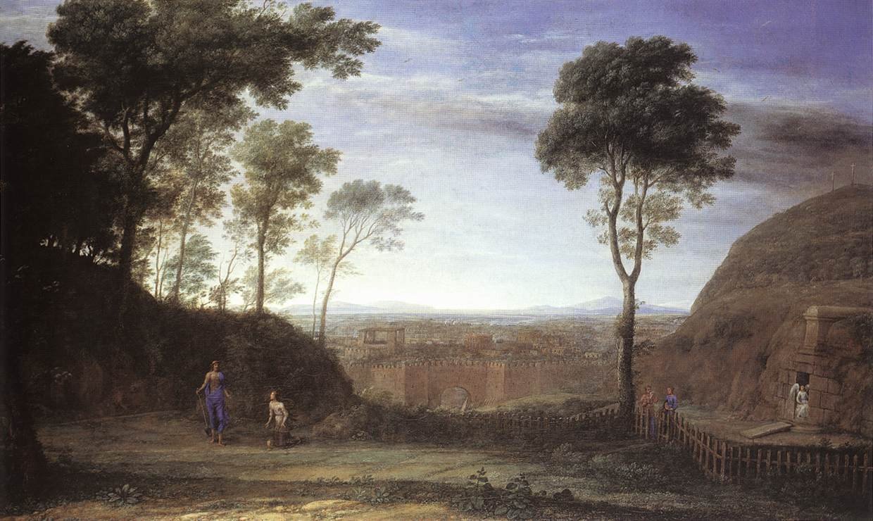 Landschaft mit Noli-me-tangere-Szene von Claude Lorrain