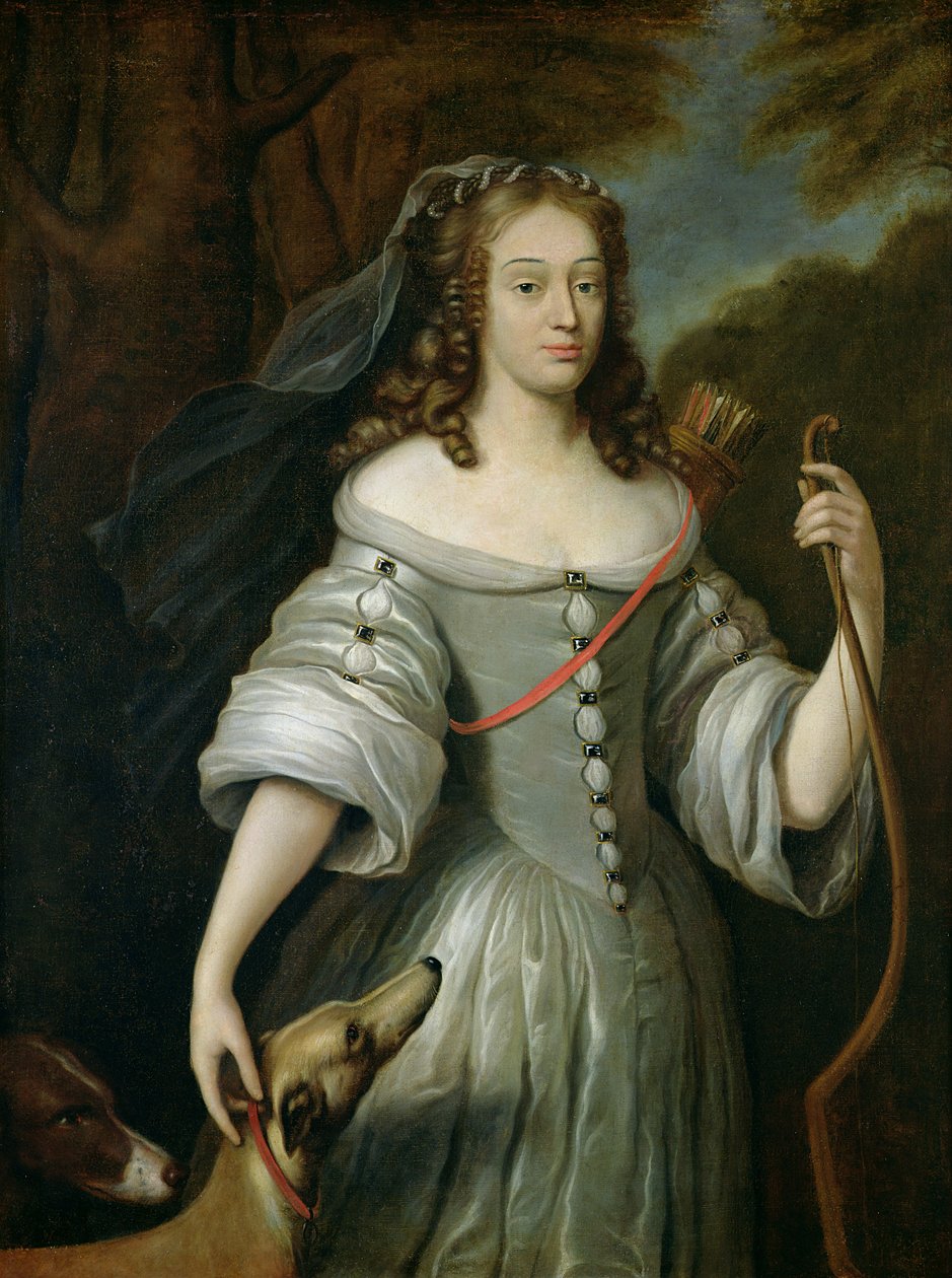 Porträt von Francoise Louise de la Baume le Blanc (1644-1710) Herzogin von Vaujour, auch bekannt als Mademoiselle de la Valliere von Claude (attr. to) Lefebvre