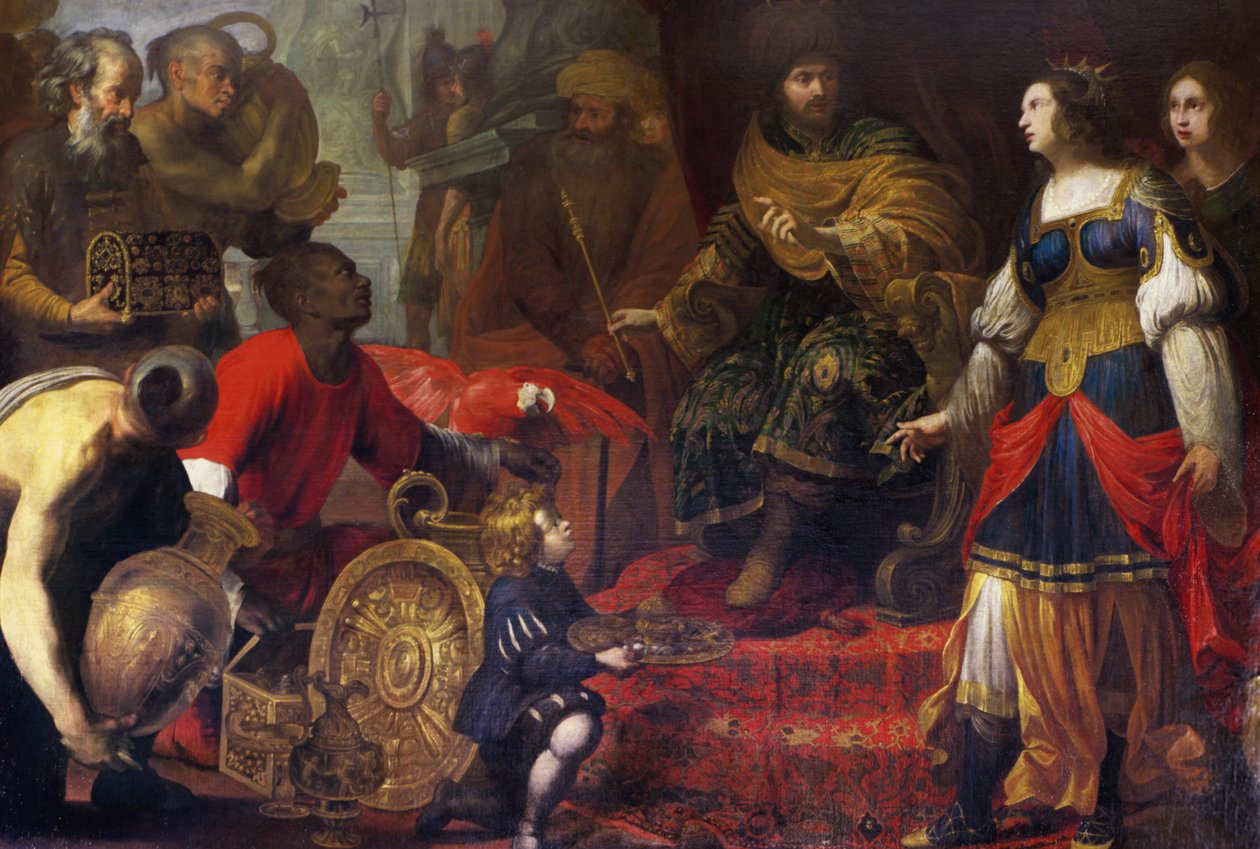 König Salomo und die Königin von Saba von Claude (attr. to) Vignon