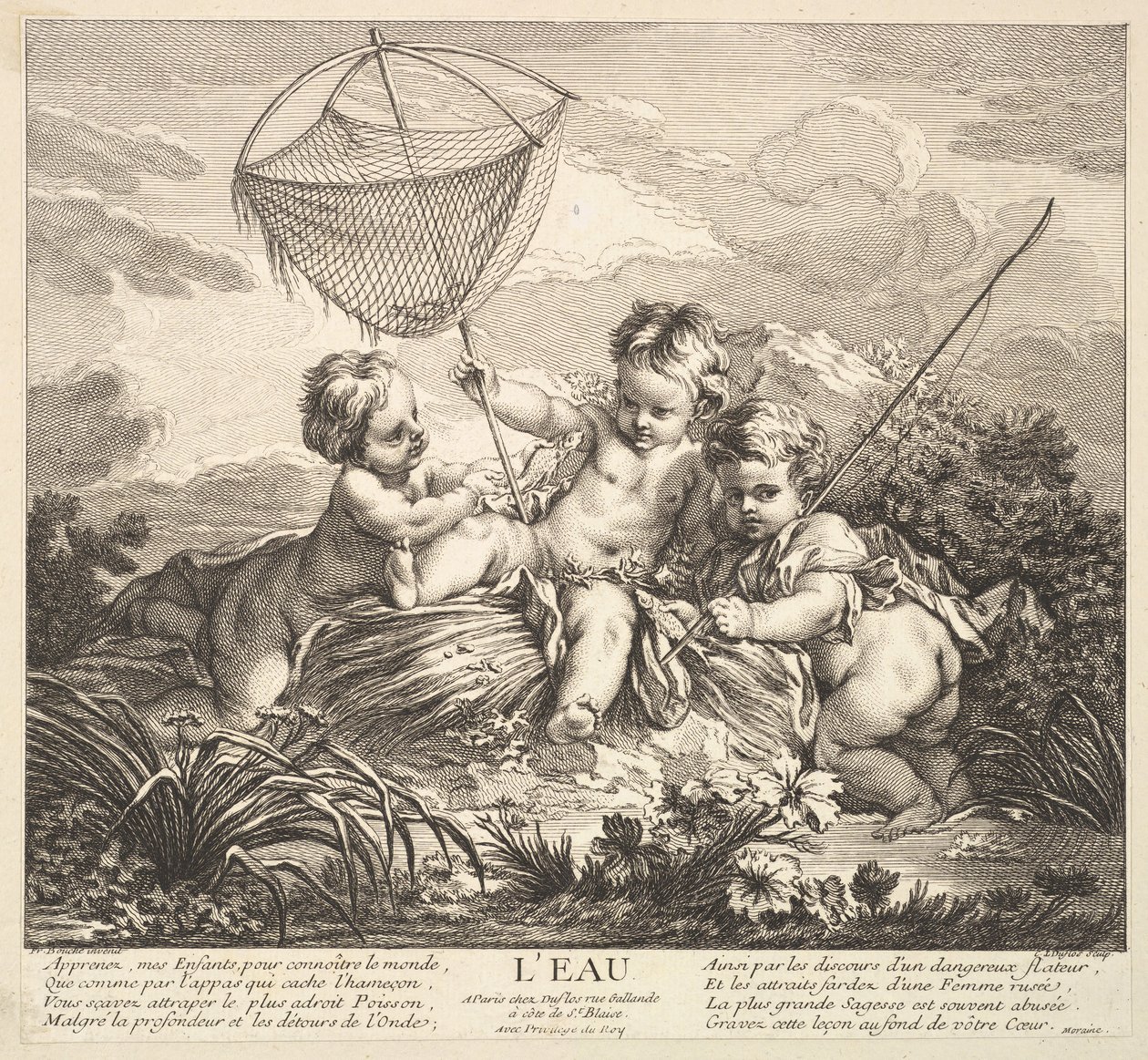 Wasser, 18. Jahrhundert von Claude Augustin Duflos