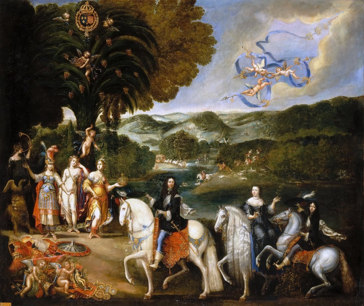 Allegorie des Pyrenäenvertrags Allegorie der Hochzeit von Ludwig XIV. von Claude Deruet