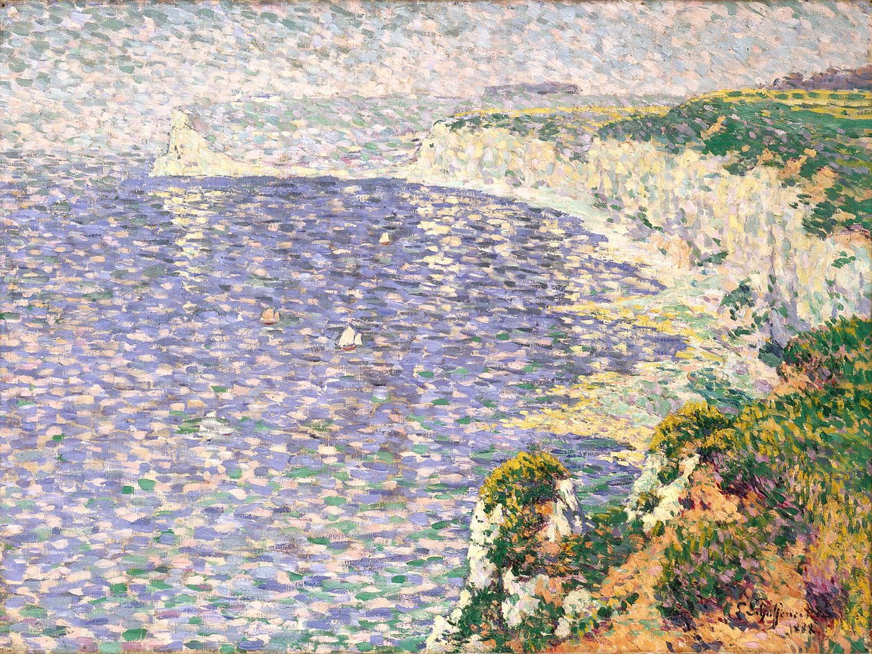 Ein Blick auf die Klippen von Etretat von Claude Emile Schuffenecker