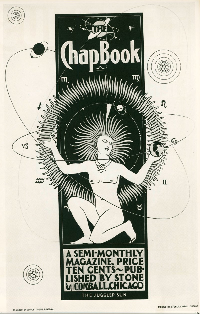 Claude F. Bragdon: The Chap Book, ein halbmonatliches Magazin. USA (Litho) von Claude Fayette Bragdon