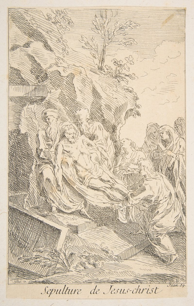 Grablegung Christi, n.d. von Claude Gillot, Jacques Gabriel Huquier
